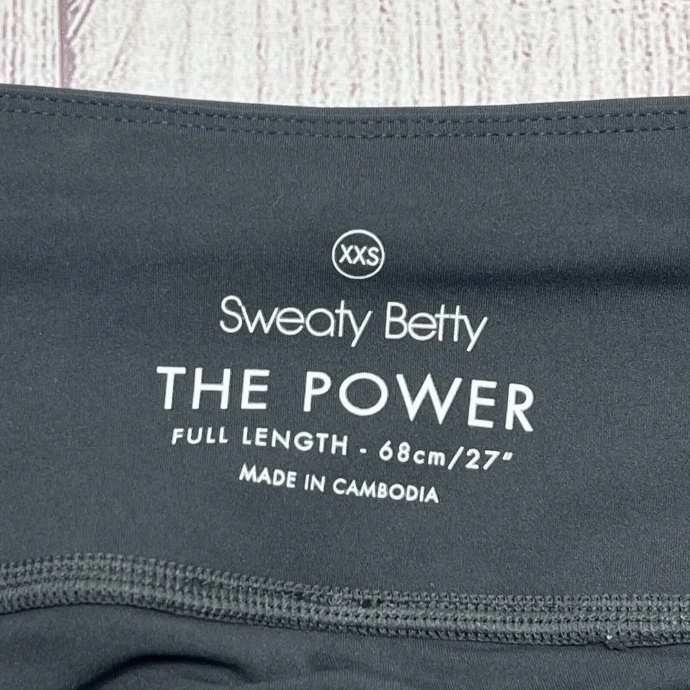 Sweaty Betty The‎ Power Womens Reflective Full Length Workout Leggings Black XXS